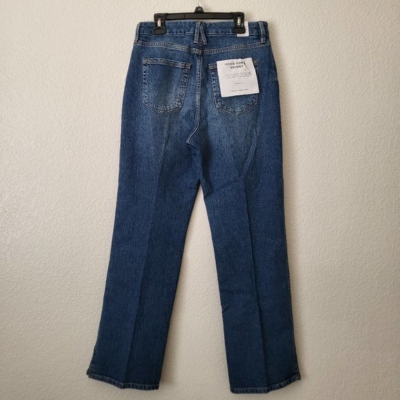 Women's Good American Curve Ankle Straight Blue High Rise Jeans - Picture 10 of 10